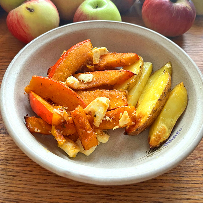 Rezept - Ofenkürbis mit Zimt, Honig und Feta